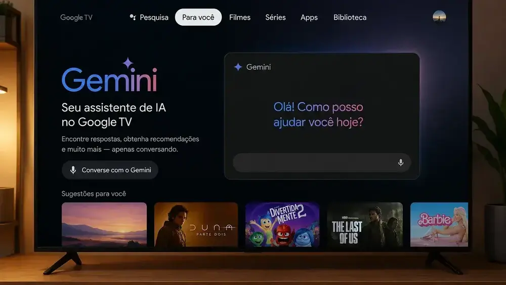 TCL lança Gemini com IA no Google TV no Brasil