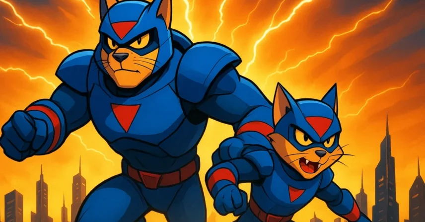 Swat Kats: Gatos pilotos e a ação eletrizante em MegaKat City